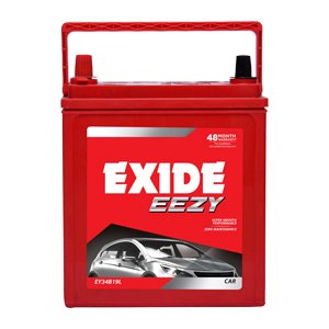 Exide EEZY EY34B19L, 33 Ah value car battery · 48 months warranty
