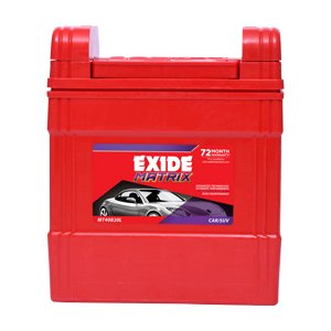 Exide Matrix MT40B20L, 35 Ah premium car battery · 72 months warranty