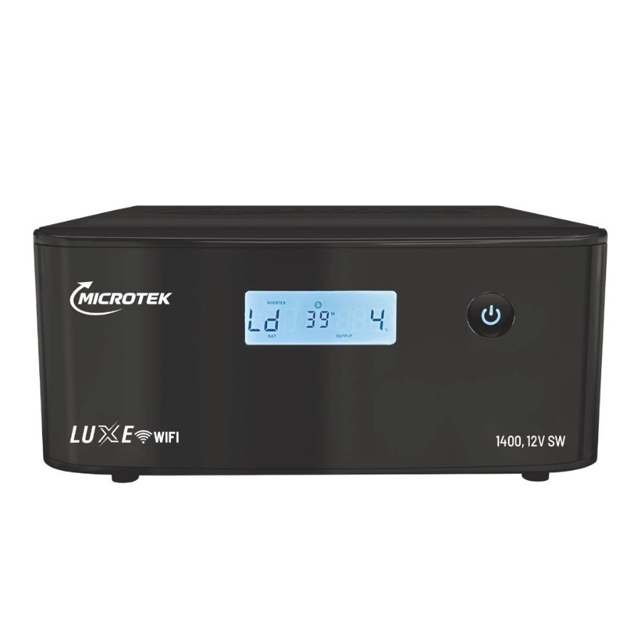 Microtek Luxe WiFi 1400, 1100 VA / 825 W · 12 V · pure sine wave · control from your phone