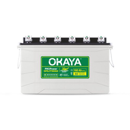 Okaya OPSJT19060, 160 Ah super jumbo tubular · 60 months warranty