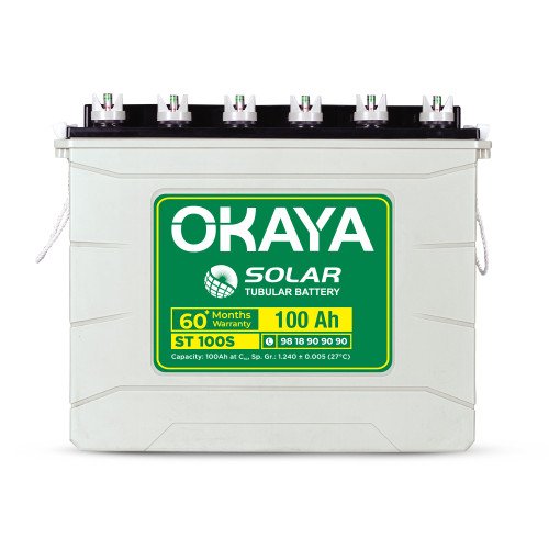 Okaya ST 100S Solar Battery, 100 Ah · 60 months warranty